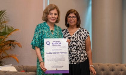 Reconocen a Isabel Noboa por su aporte a la protección de los derechos de las mujeres en Ecuador